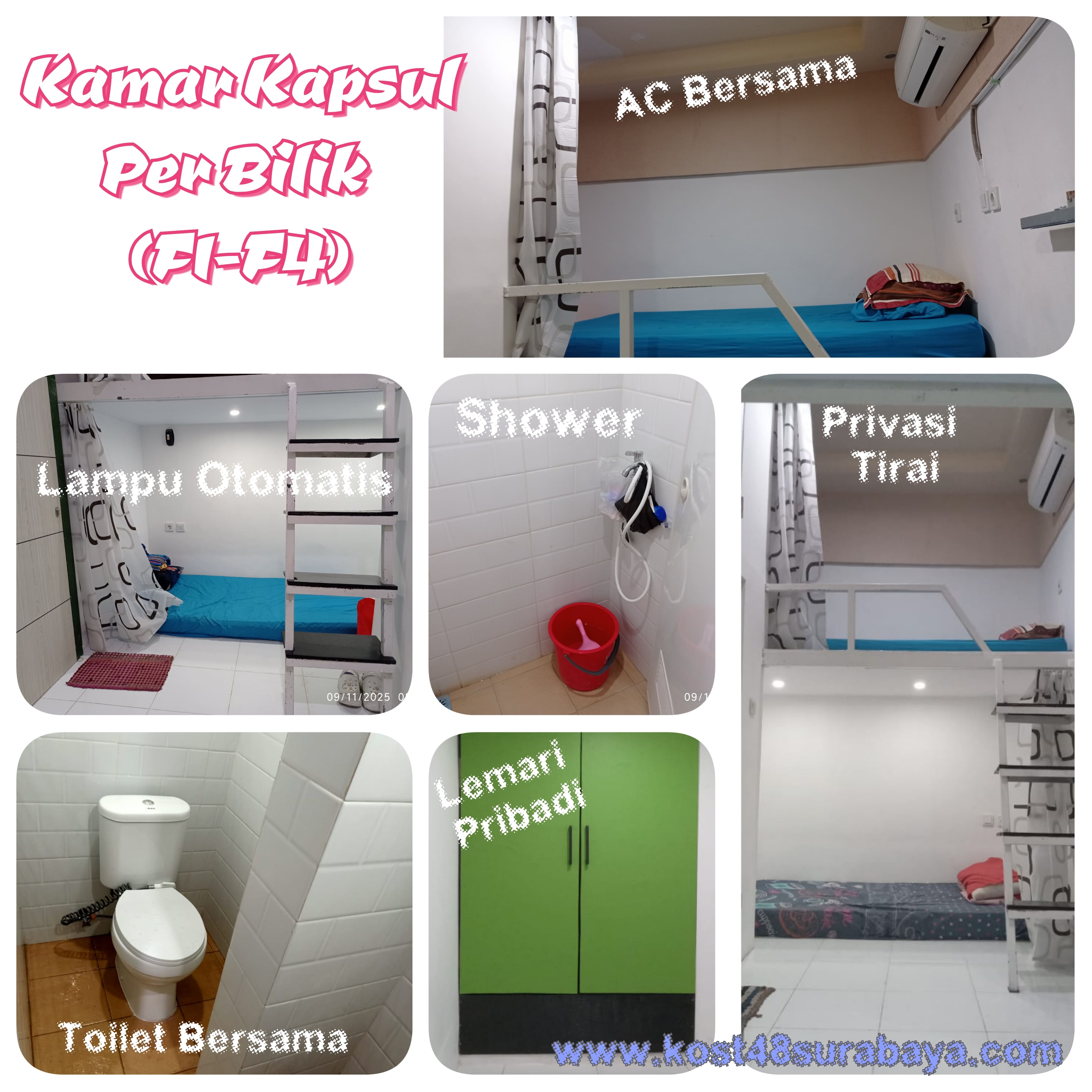 Foto Kamar F2 (Capsule Room)  Kost Surabaya